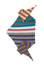 Load image into Gallery viewer, Cotton Multi Stripe Triangle Scarf ⌇Ready to Ship