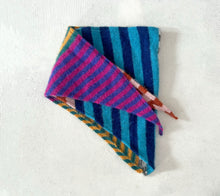 Load image into Gallery viewer, Triangle Scarf #12 Mohair Stripes⌇Ready to Ship