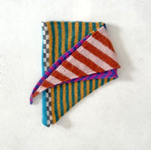 Load image into Gallery viewer, Triangle Scarf #12 Mohair Stripes⌇Ready to Ship