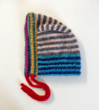Load image into Gallery viewer, Stripy Mohair Bonnet