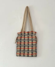 Load image into Gallery viewer, Sample Sale Knitted Beige Tartan Mini Tote Bag⌇Ready to Ship