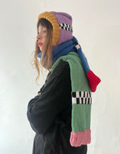 Load image into Gallery viewer, Chunky Colourblock Hooded Scarf - MTO