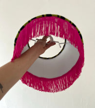 Load image into Gallery viewer, Sample Chartreuse Checker Lampshade 27cm⌇Ready to Ship