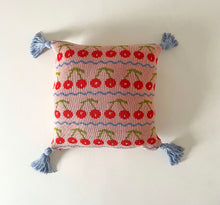 Load image into Gallery viewer, Sample Cherry Wiggle Square Cushion⌇Ready to Ship