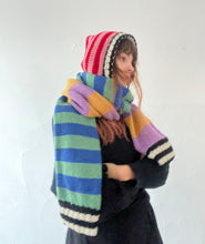 Load image into Gallery viewer, Chunky Stripy Hooded Scarf - MTO