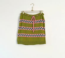 Load image into Gallery viewer, Chartreuse Checker Skirt