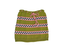 Load image into Gallery viewer, Chartreuse Checker Skirt