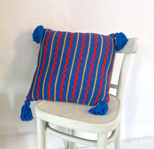 Load image into Gallery viewer, Sample Primary Wiggle Square Cushion⌇Ready to Ship
