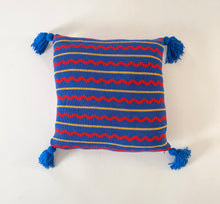 Load image into Gallery viewer, Sample Primary Wiggle Square Cushion⌇Ready to Ship