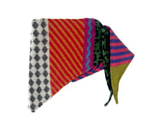 Load image into Gallery viewer, Mohair Scrappy Stripes Triangle Scarf⌇Ready to Ship