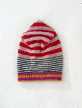 Load image into Gallery viewer, Bright Red Stripy Mohair Balaclava⌇Ready to Ship
