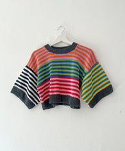 Load image into Gallery viewer, Sample Sale Multi Stripy Tee ⋮ Crop Size S/M⌇Ready to Ship