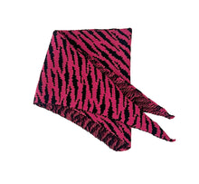 Load image into Gallery viewer, Cotton Pink Tiger Triangle Scarf ⌇Ready to Ship
