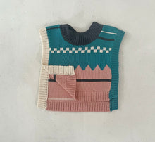 Load image into Gallery viewer, Sample Sale Cotton Teal/Pink Dickie⌇Ready to Ship

