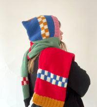 Load image into Gallery viewer, Sample Sale Chunky Colourblock Hooded Scarf ⌇Ready to Ship
