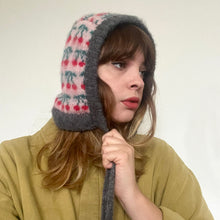 Load image into Gallery viewer, Sample Sale Mohair Striped Tie Up Hood ⌇Ready to Ship
