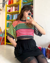Load image into Gallery viewer, Sample Sale Multi Stripy Tee ⋮ Crop Size S/M⌇Ready to Ship
