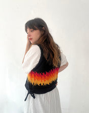 Load image into Gallery viewer, Sample Sale Blue Flame Vest Crop Size M⌇Ready to Ship
