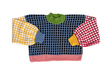 Load image into Gallery viewer, Sample Sale Contrast Primary Grid Jumper ⋮ Crop Size M/L⌇Ready to Ship
