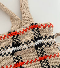 Load image into Gallery viewer, Sample Sale Knitted Beige Tartan Mini Tote Bag⌇Ready to Ship
