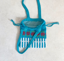 Load image into Gallery viewer, Sample Sale Knitted Blue Velvet Mini Tote Bag⌇Ready to Ship
