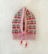 Load image into Gallery viewer, Pink Cherry Beaded Mohair Balaclava⌇Ready to Ship
