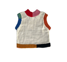 Load image into Gallery viewer, Sample Sale Chunky Black/Cream Reversible Vest ⋮ Crop Size S⌇Ready to Ship
