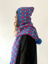 Load image into Gallery viewer, Blue Circus Hooded Scarf - MTO
