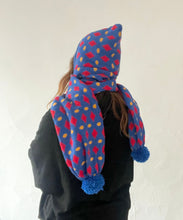 Load image into Gallery viewer, Blue Circus Hooded Scarf - MTO
