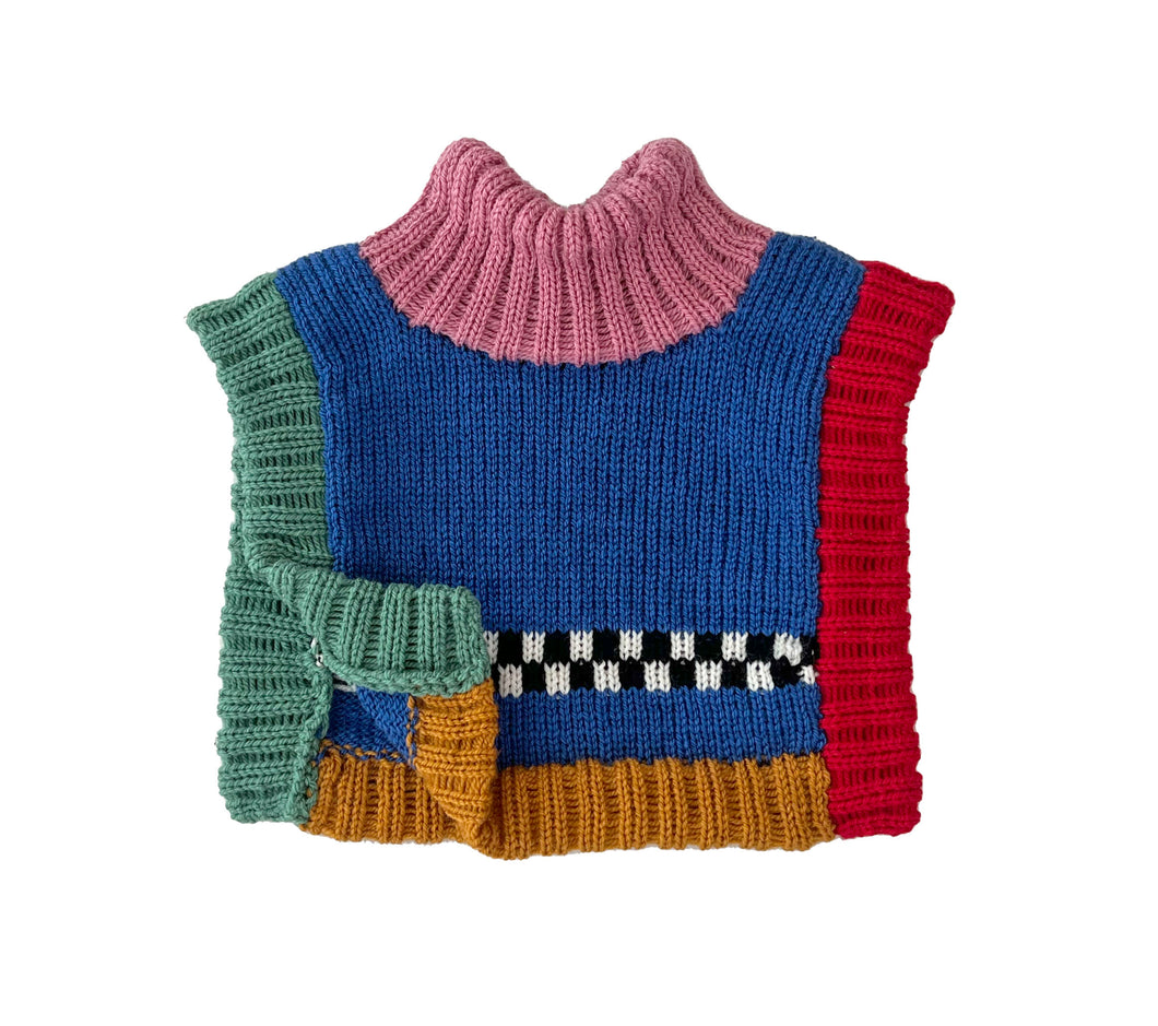 Sample Sale Primary Colour-block Dickie Collar/ Scarf ⌇Ready to Ship