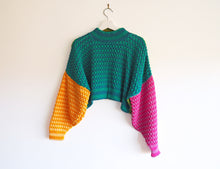 Load image into Gallery viewer, Sample Sale Colour Block Bobbles Jumper | Short Crop L ⌇Ready to Ship
