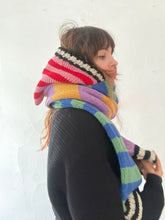 Load image into Gallery viewer, Chunky Stripy Hooded Scarf ⌇Ready to Ship
