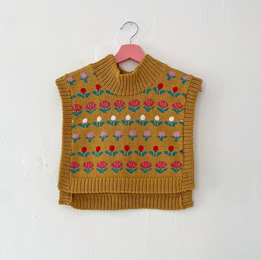 Sample Sale Mustard Floral Dickie Collar/ Scarf ⌇Ready to Ship