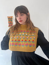 Load image into Gallery viewer, Sample Sale Mustard Floral Dickie Collar/ Scarf ⌇Ready to Ship
