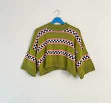 Load image into Gallery viewer, Sample Sale Green Checkerboard Tee ⋮ Size L⌇Ready to Ship
