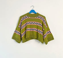 Load image into Gallery viewer, Chartreuse Checker Tee

