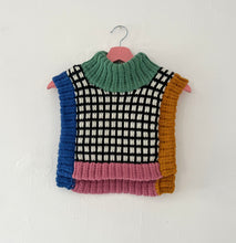 Load image into Gallery viewer, Sample Sale Grid Dickie Collar/ Scarf ⌇Ready to Ship
