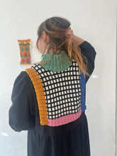Load image into Gallery viewer, Sample Sale Grid Dickie Collar/ Scarf ⌇Ready to Ship

