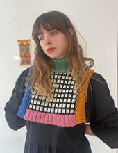 Load image into Gallery viewer, Sample Sale Grid Dickie Collar/ Scarf ⌇Ready to Ship
