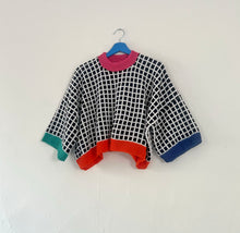 Load image into Gallery viewer, Sample Sale B&amp;W Grid Tee ⋮ Crop 2XL⌇Ready to Ship
