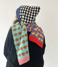 Load image into Gallery viewer, Sample Sale Harlequin Hooded Scarf ⌇Ready to Ship
