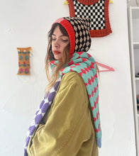 Load image into Gallery viewer, Sample Sale Harlequin Hooded Scarf ⌇Ready to Ship

