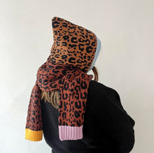 Load image into Gallery viewer, Sample Sale Leopard Hooded Scarf ⌇Ready to Ship
