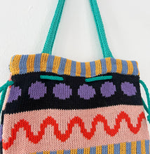 Load image into Gallery viewer, Sample Sale Knitted Disco Memphis Mini Tote Bag⌇Ready to Ship
