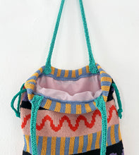 Load image into Gallery viewer, Sample Sale Knitted Disco Memphis Mini Tote Bag⌇Ready to Ship

