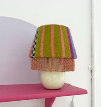 Load image into Gallery viewer, Sample Scrappy Stripes Mini Mohair Lampshade 20cm⌇Ready to Ship
