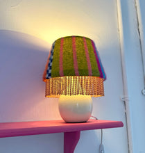 Load image into Gallery viewer, Sample Scrappy Stripes Mini Mohair Lampshade 20cm⌇Ready to Ship
