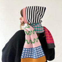 Load image into Gallery viewer, Sample Sale Pattern Mix Hood Scarf ⌇Ready to Ship
