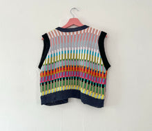 Load image into Gallery viewer, Sample Sale Scrappy Stripes Tie Up Waistcoat Vest ⋮ Crop Size S/M⌇Ready to Ship

