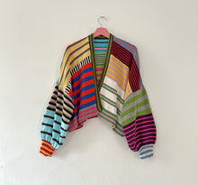 Load image into Gallery viewer, Sample Sale Scrappy Stripe Cardigan ⋮ Crop Size 2XL⌇Ready to Ship
